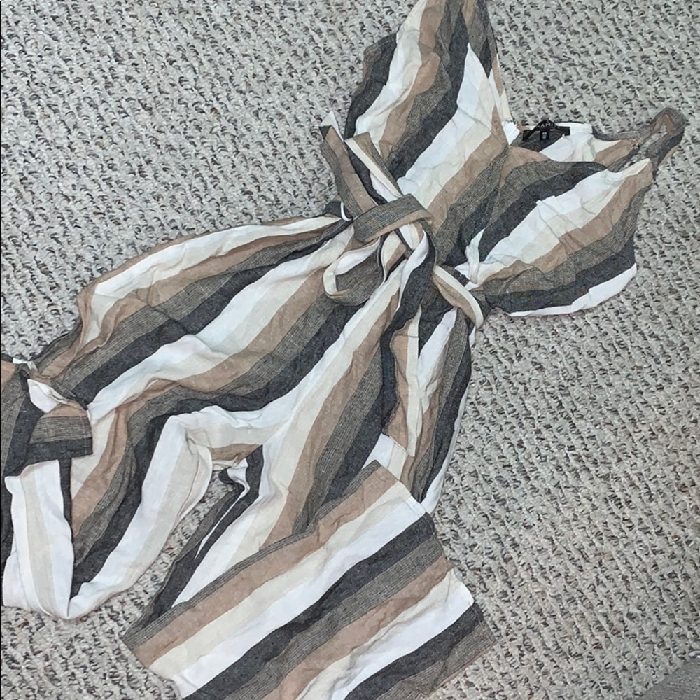 Maxi romper with belt